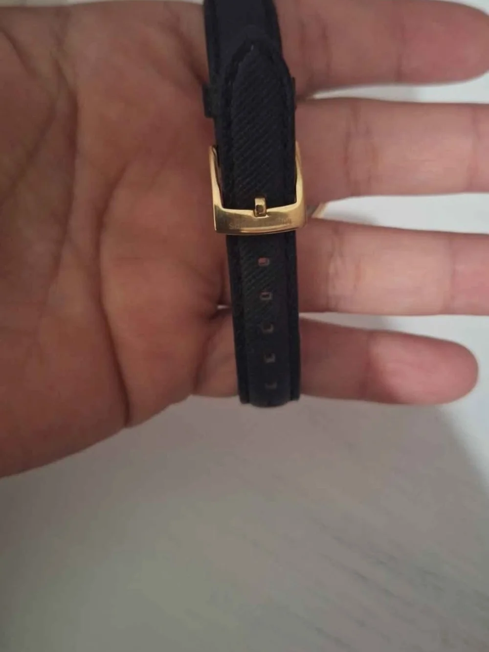 Michael Kors Gold Tone Watch with Black Strap